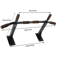 Barre de traction horizontale murale en acier vendue par le fabricant, équipement de fitness à double barre, barre de traction portable pour cadre de porte, pour la maison