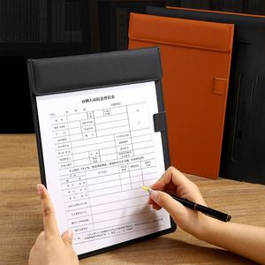 A4 Leather PU <b>Clipboard</b> Pen Holder Writing Board Meeting Pad File Folder Promotional Portable Welcome Gifts Customizable Logo - Product Image 4