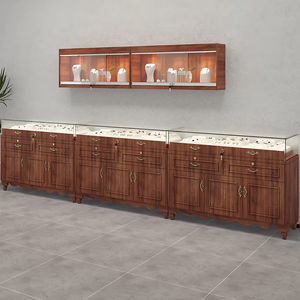 Vitrina de Joyería de Lujo Personalizada, Mueble de Madera Maciza de <span class=keywords><strong>Nogal</strong></span>, Iluminación LED, Acabado Barnizado, Estante de Vidrio Resistente - Product Image 4