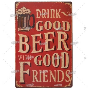 Bán Hot Vintage Kim Loại Tin Đăng Vui Bia Khẩu Hiệu Tranh Bar Nhà Hàng Cafe Trang Trí Tường Retro Trang Trí Kim Loại Tin Tấm - Product Image 3