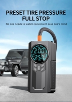 Nouvel arrivage Portable 6000mAh ABS démarreur de saut batterie externe d'urgence compresseur d'air de voiture gonfleur de pneu outil Portable outil de soin de voiture