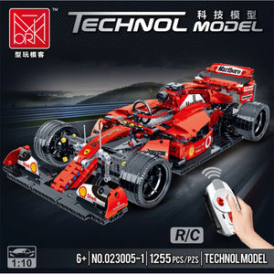 Mork 023005-<span class=keywords><strong>1</strong></span> de la ciudad de Super velocidad Champions <span class=keywords><strong>1</strong></span>/10 rojo de coche de carreras de Fórmula de bloques de construcción ladrillos juguetes de bricolaje con 1255 piezas - Product Image 5