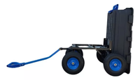 Chariot de jardin robuste en polyéthylène de 4 pieds cubes avec pneus pneumatiques