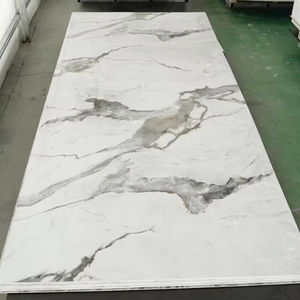 แผ่นพีวีซีติดผนังลายหินอ่อนรูปทรงเรขาคณิตสมัยใหม่แผ่นกันยูวีแบบมีกาวในตัวกันน้ำกันไฟสำหรับตกแต่งภายในห้องโถงจัดหาในประเทศจีน - Product Image 3