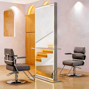 Espejo para Barbería, Espejo para Salón de Belleza, Soporte para Espejo de Salón de Belleza, Espejo de Corte de Doble Cara y de Una Sola Cara para Tinte en Caliente - Product Image 1