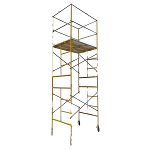 Système d'échafaudage mobile pliable galvanisé portable, plateformes de travail de construction avec cadre, système d'échafaudage au design moderne - Product Image 4