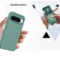 Étui de téléphone en silicone liquide de protection en microfibre GSCASE pour Google Pixel 10 9 Pro XL Pixel 9A 8A 7A 6A 5A Coque arrière souple en TPU