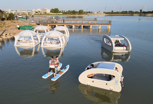Piattaforma gonfiabile per il tempo libero a punto a goccia tappetino gonfiabile air island zattera yacht galleggiante jet ski pontoon dock sul mare - Product Image 4