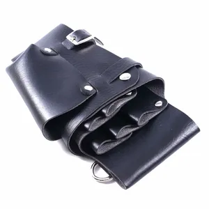 Leather Hairdressing Tool Bag Waist Belt Barber Accessories Pouch Salon Hairdresser Scissor Storage Case Hair Extensions PU - Product Image 6
