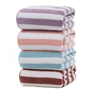 Serviette de bain en microfibre imprimé et personnalisé, tissu molletonné de corail, pour hôtel/sport Spa - Product Image 6