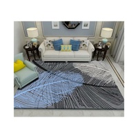 Tapis en polyester à poils ras, antidérapant, à motif abstrait moderne, fabriqué à la machine, pour usage domestique, salon, canapé, chambre à coucher