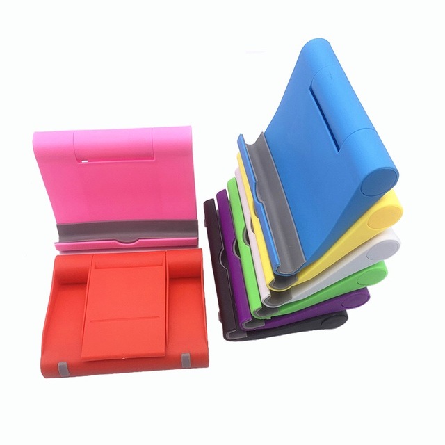 Portable Universal Plastic Cell Phone Display Stand Desktop Holder Adjustable Mobile Phone Lazy Rotation Holder
