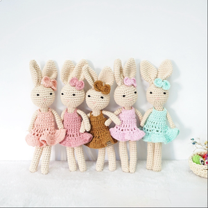 Eco Friendly fatti a mano uncinetto bambola di coniglio ornamento decorazione asilo nido casa peluche coniglio peluche giocattoli - Product Image 3