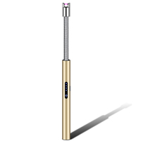 Briquet à Arc électrique à 360 degrés, aspect Long et flexible, pour Camping en plein air, avec Long col