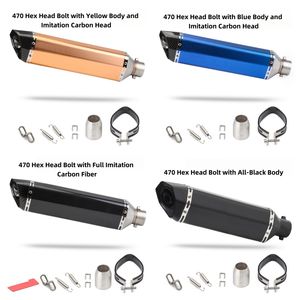 Tubo de Escape Hexagonal Pequeño de Cola Redonda, Apto para Ninja 400, Race 600, R3, Accesorio de Modificación de Silenciador - Product Image 6