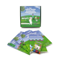Set de Libros de Actividades Educativas Personalizados para Niños, Tema de Perros, Cuaderno de Ejercicios SEL, Crayones, Caja de Regalo, Impresión de Tapa Blanda de Fábrica