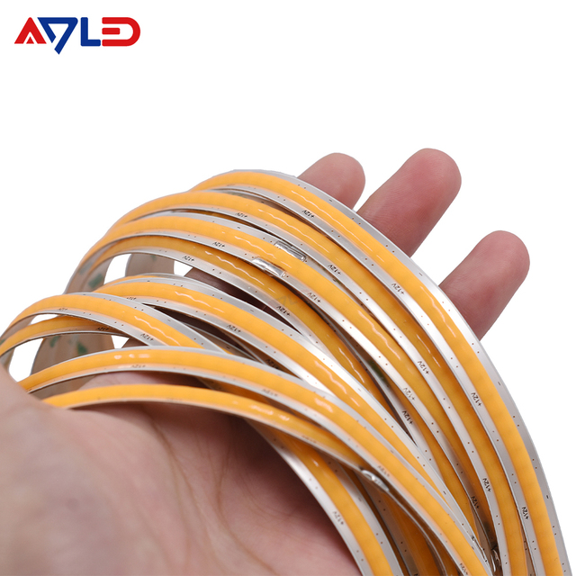 Free cut CRI90 High Lumen 528leds/m 12V 24V 10W/M 8mm Everywhere Cut cob led strip for Kitchen Cabinet
