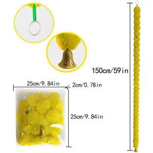 Guirlande de porte artificielle en fleurs de souci de 60 pouces de long avec clochettes en plastique pour décoration de porte de mariage - Vente en gros - Product Image 5