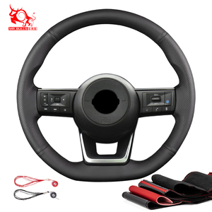 Accesorios de Interior de coche, diseñador de cubierta de <span class=keywords><strong>volante</strong></span> de costura para <span class=keywords><strong>Nissan</strong></span> Rogue Pathfinder <span class=keywords><strong>Qashqai</strong></span> x-trail - Product Image 1