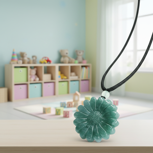 Оптовые подвески из драгоценного камня в форме цветка, из нефрита, синего цвета, модные ювелирные изделия, подарок - Product Image 4