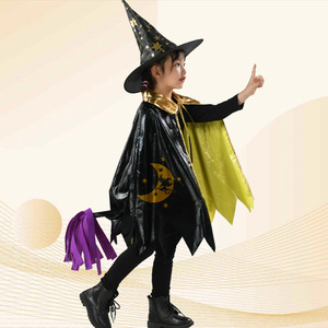 <span class=keywords><strong>Cape</strong></span> et manteau de <span class=keywords><strong>magicien</strong></span> pour enfants, costume de sorcière et de sorcier pour fêtes et spectacles européens et américains - Product Image 2