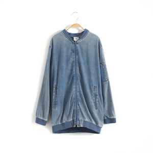 Vêtements de boutique pour enfants en gros, vestes en jean à fermeture éclair avec broderies florales pour filles, en vrac - Product Image 5