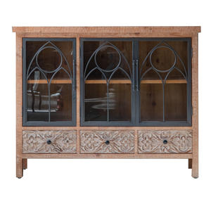 Gabinete de Almacenamiento Estilo Retro Americano A603, Gabinete para Té Antiguo, Vitrina para Sala de Estar - Product Image 5