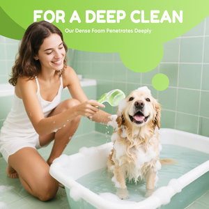 Brosse de bain pour chien avec logo personnalisé, manche long, shampoing pour animaux de compagnie, brosse de massage en silicone pour chiot, brosse de douche pour chien avec distributeur de savon - Product Image 4