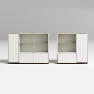 2022 new design office partition cabinet storage furniture sideboard with glass door office cupboard
