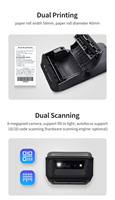 YOKOSCAN 4G WiFi Android 10 2.0GHz 4-Core POS Terminal de Caja Registradora Portátil con Impresora Inalámbrica 4GB RAM+64GB ROM Cámara de 8MP en Stock