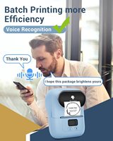 Imprimante Portable Phomemo M110, autocollant thermique à dents bleues, Machine à codes-barres pour Android et IOS, impression adhésive carrée