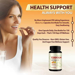 BioFlex <span class=keywords><strong>Natural</strong></span> 5 1 <span class=keywords><strong>Forskolin</strong></span> Garcinia Cambogia ekstrak Herbal teh hijau dewasa penurunan berat badan kapsul suplemen diet Arjuna - Product Image 4