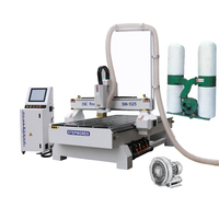 Machine de fraisage CNC 3 axes pour le bois avec commande PLC Syntec, broche haute précision 5,5 kW, table à vide