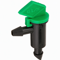 G- IRRIGATION Garden Drip Irrigation Flag Emitter Stake, Emitter Tetes dengan Aliran yang Dapat Disesuaikan untuk Penyiraman Tanaman Pertanian