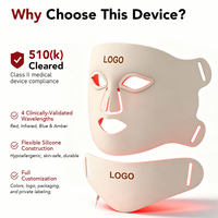 Masque de luminothérapie rouge avec panneau pour le cou et la poitrine, appareil de luminothérapie LED pour les soins de beauté à domicile