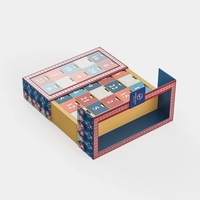 Boîte d'emballage personnalisée de luxe pour ensemble cosmétique, coffret cadeau surprise, calendrier de l'avent, emballage pour soins de la peau pour les fêtes de Noël