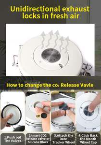 Factory <b>Stainless</b> <b>Steel</b> 250/500/750g Airtight Canister Sugar <b>Food</b> <b>Containers</b> Coffee Bean Tea Canister with CO2 Valve & Spoon - Product Image 4