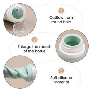 Custom 2 oz 30ml 90/60 ML Leak Proof Portable Travel Size Squeeze Empty Shampoo Bottles Silicone Lotion Travel Toiletries Bottle - Product Image 4