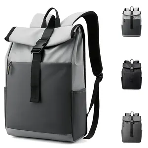 Vente en gros de sac d'école roll top extensible antivol grande capacité sac à dos d'université extérieur étanche pour hommes d'affaires