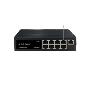 High Performance GENATA No Need DIP Switch Automatic Adaptation 100 Mbps 8 Port POE Switch
