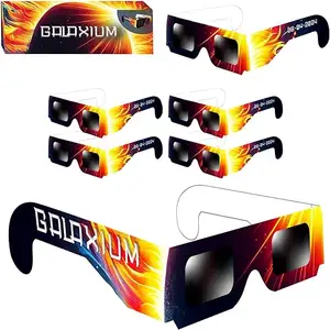 2024 ISO-Certified 3D Custom Design Solar Eclipse Viewing Paper Glasses Popular AAS Approved Vendor List