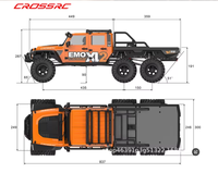 Nouvelle Arrivée CORSSRC EMO XL2 Voiture RC 1/8 Camion Tout-Terrain Modèle de Simulation Électrique 6x6 Rock Crawler Jouets