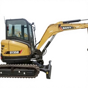 Excavadora de cadenas pequeña Sany SY35U de 3.5 toneladas de segunda mano de alta calidad, equipada con motor y caja de cambios, con pocas horas de uso. - Product Image 1