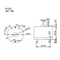 Moteur à courant continu à balais XYT R-520, excellente performance, longue durée de vie et faible bruit, 6V 12V 24V, moteur PMDC 520, vitesse 6000 tr/min