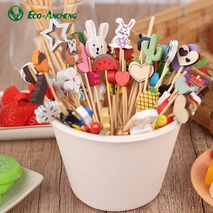 Palillos de Bambú Decorativos Ecológicos Personalizados, Antiadherentes, Palillos Desechables para Cócteles con Diseño de Cuentas para Bodas y Bares - Product Image 6