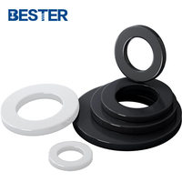 M5 DIN34815 White Black Insulation Round Washer with Hole 0.5mm Thick Padel Nylon Plastic Flat Washer