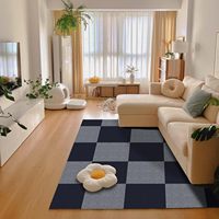 Tapis de sol carrés de luxe modernes en polyester tissé plat, écologiques, insonorisants et imperméables, 30x30 cm