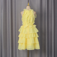 Robe plissée à manches bouffantes et à nouer avec volants Bettergirl, nouvelles arrivées 2026