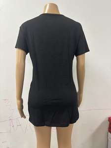 Conjunto de Verano para Mujer, Suéter Liso de Manga Larga Informal, Top de Punto y Pantalones Cortos, 2 Piezas, Atuendo para Vacaciones en la Playa - Product Image 2