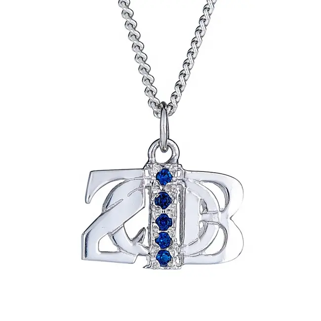 Zpb Hy Lạp sorority Zeta phi Beta Bạc vòng cổ